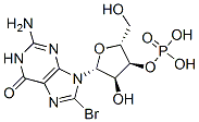 8-bromoguanosine 3'-phosphate Structure