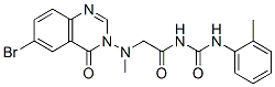 2-[(6-bromo-4-oxo-quinazolin-3-yl)methylamino]-N-[(2-methylphenyl)carb amoyl]acetamide 구조식 이미지