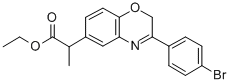 Ethyl 3-(4-bromophenyl)-alpha-methyl-2H-1,4-benzoxazine-6-acetate Structure