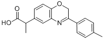alpha-Methyl-3-(4-methylphenyl)-2H-1,4-benzoxazine-6-acetic acid Structure
