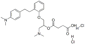 4-[1-dimethylamino-3-[2-[2-(4-dimethylaminophenyl)ethyl]phenoxy]propan -2-yl]oxy-4-oxo-butanoic acid dihydrochloride Structure