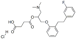 4-[1-dimethylamino-3-[2-[2-(3-fluorophenyl)ethyl]phenoxy]propan-2-yl]o xy-4-oxo-butanoic acid hydrochloride Structure