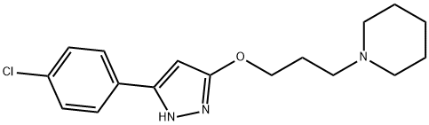1-[3-[[5-(4-chlorophenyl)-1H-pyrazol-3-yl]oxy]propyl]piperidine 구조식 이미지