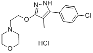 4-(2-((5-(4-Chlorophenyl)-4-methyl-1H-pyrazol-3-yl)oxy)ethyl)morpholin e monohydrochloride 구조식 이미지