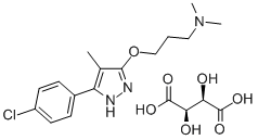 1-Propanamine, 3-((5-(4-chlorophenyl)-4-methyl-1H-pyrazol-3-yl)oxy)-N, N-dimethyl-, (R-(R*,R*))-2,3-dihydroxybutanedioate (1:1) Structure