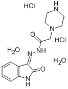 1-피페라진아세트산,(2-옥소-3-인돌리닐리덴)히드라지드,디히드로염화물,세스키수화물,(Z)- 구조식 이미지
