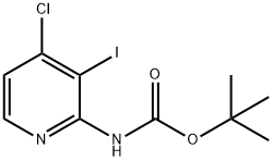 TERT-BUTYL 4-CHLORO-3-IODOPYRIDIN-2-YLCARBAMATE Structure