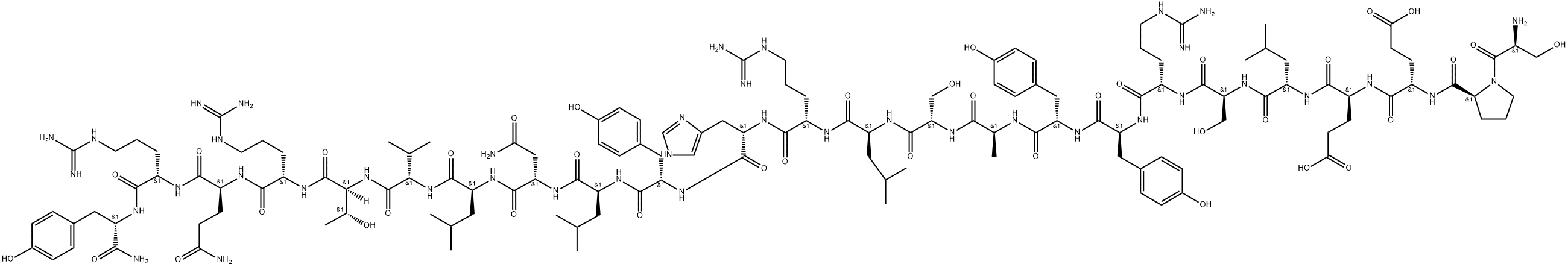 PEPTIDE YY (13-36) (PORCINE, RAT) Structure