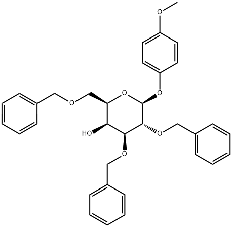 4-Methoxyphenyl 2,3,6-Tri-O-benzyl-beta-D-galactopyranoside Structure