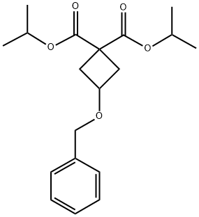 1,1-Cyclobutanedicarboxylic acid, 3-(phenylmethoxy)-, 1,1-bis(1-methylethyl) ester Structure