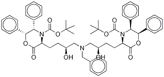 (3S,3'S,5S,5'S,6R,6'R)3,3'-[[(Phenylmethyl)imino]bis[(3S)-3-hydroxy-4,1-butanediyl]]bis[2-oxo-5,6-diphenyl-4-morpholinecarboxylic Acid Bis(tert-butyl) Ester Structure