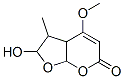 (+)-2,3,3a,7a-Tetrahydro-2-hydroxy-4-methoxy-3-methyl-6H-furo[2,3-b]pyran-6-one 구조식 이미지