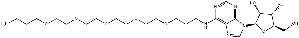 N6-[((((3-AMINOPROPOXY(ETHOXY))ETHOXY)ETHOXY)ETHOXY)-PROPYL]ADENOSINE Structure