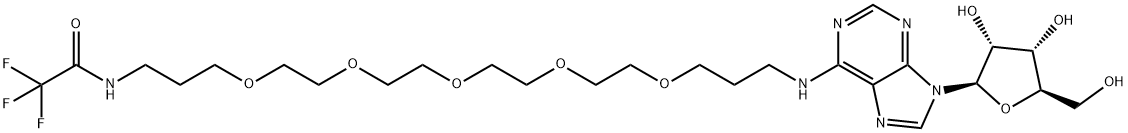 N6-[((((3-TRIFLUORACETAMIDOPROPOXY(ETHOXY))ETHOXY)-ETHOXY)ETHOXY)PROPYL]ADENOSINE Structure