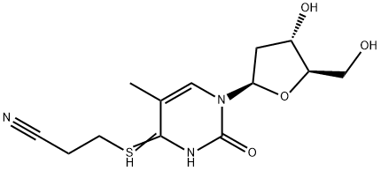 S4-(2-CYANOETHYL)-4-THIOTHYMIDINE Structure