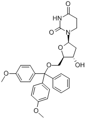 2'-DEOXY-5'-O-(DIMETHOXYTRITYL)-5,6-DIHYDROURIDINE 구조식 이미지