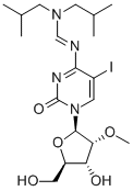 N4-(DIISOBUTYLAMINOMETHYLIDENE)-5-IODO-2'-O-METHYL-CYTIDINE 구조식 이미지