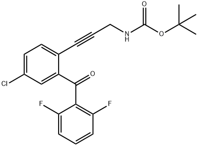 [3-[4-Chloro-2-(2,6-difluorobenzoyl)phenyl]prop-2-ynyl]carbamic acid tert-butyl ester 구조식 이미지