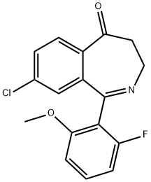 (E)-8-CHLORO-1-(2-FLUORO-6-METHOXYPHENYL)-3H-BENZO[C]AZEPIN-5(4H)-ONE Structure