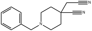 1-벤질-4-시아노메틸-피페리딘-4-카르보니트릴 구조식 이미지