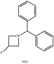 1-BENZHYDRYL-3-FLUORO-AZETIDINE HYDROCHLORIDE Structure