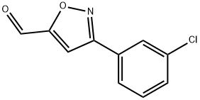 3-(3-CHLORO-페닐)-ISOXAZOLE-5-CARBALDEHYDE 구조식 이미지