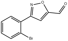 3-(2-브로모-페닐)-이속사졸-5-카발데하이드 구조식 이미지