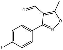 3-(4-플루오로페닐)-5-메틸이속사졸-4-카르복스알데히드 구조식 이미지