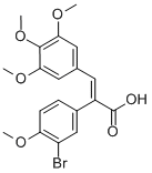 BENZENEACETIC ACID, 3-BROMO-4-METHOXY-A-[(3,4,5-TRIMETHOXYPHENYL)METHYLENE]-, (AE)- Structure
