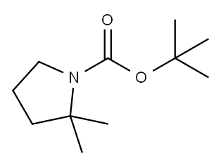 1-Boc-2,2-diMethylpyrrolidine 구조식 이미지