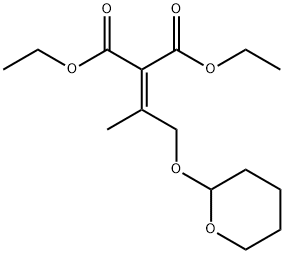 [1-Methyl-2-[(tetrahydro-2H-pyran-2-yl)oxy]ethylidene]-propanedioic Acid Diethyl Ester Structure