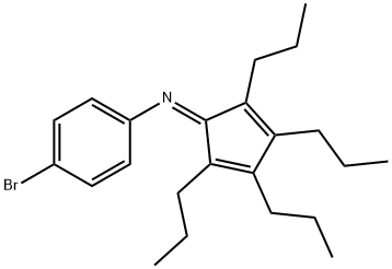 4-BROMO-N-(2,3,4,5-TETRAPROPYLCYCLOPENTA-2,4-DIENYLIDENE)아닐린 구조식 이미지