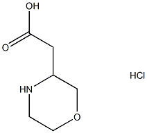 MORPHOLIN-3-YL-ACETIC ACID HYDROCHLORIDE 구조식 이미지