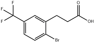 2-브로모-5-(트리플루오로메틸)-벤젠프로판산 구조식 이미지