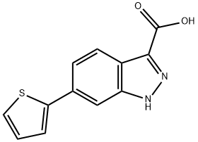 6-THIOPHEN-2-YL-1H-INDAZOLE-3-CARBOXYLIC ACID Structure