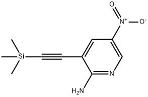 5-nitro-3-((trimethylsilyl)ethynyl)pyridin-2-amine Structure