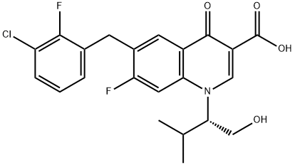 6-[(3-Chloro-2-fluorophenyl)Methyl]-7-fluoro-1,4-dihydro-1-[(1S)-1-(hydroxyMethyl)-2-Methylpropyl] 구조식 이미지