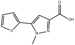 1-METHYL-5-THIEN-2-YL-1H-PYRAZOLE-3-CARBOXYLIC ACID 구조식 이미지