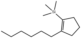 Silane, (2-hexyl-1-cyclopenten-1-yl)trimethyl- Structure