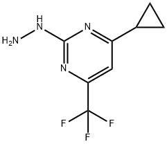 (4-CYCLOPROPYL-6-TRIFLUOROMETHYL-PYRIMIDIN-2-YL)-HYDRAZINE Structure