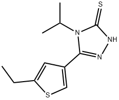 5-(5-ETHYLTHIEN-3-YL)-4-ISOPROPYL-4H-1,2,4-TRIAZOLE-3-THIOL 구조식 이미지