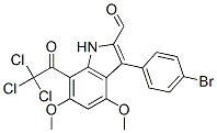 1H-Indole-2-carboxaldehyde,  3-(4-bromophenyl)-4,6-dimethoxy-7-(trichloroacetyl)-  (9CI) 구조식 이미지