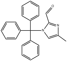 4-메틸-1-트리틸-1H-이미다졸-2-카발데하이드 구조식 이미지
