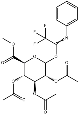 1-(2,2,2-Trifluoro-N-phenylethaniMidate)-D-glucopyranuronic Acid Methyl Ester 2,3,4-Triacetate 구조식 이미지