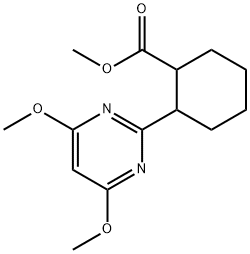 2-(4,6-DIMETHOXYPYRIMIDIN-2-YL)CYCLOHEXANECARBOXYLIC ACID METHYL ESTER Structure