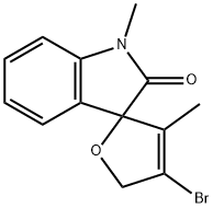 4-BROMO-1',3-DIMETHYL-SPIRO[FURAN-2(5H),3'-[3H]INDOL]-2'(1'H)-ONE 구조식 이미지