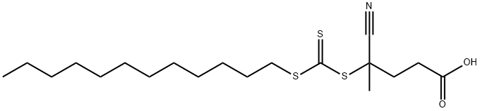 4-Cyano-4-(dodecylsulfanylthiocarbonyl)sulfanylpentanoic acid, min. 97% Structure
