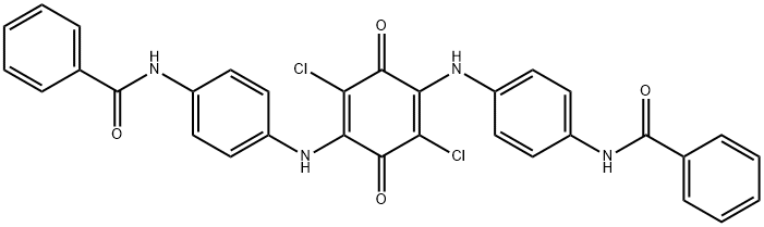 BENZAMIDE, N,N'-[(2,5-DICHLORO-3,6-DIOXO-1,4-CYCLOHEXADIENE-1,4-DIYL)BIS(IMINO-4,1-PHENYLENE)]BIS- Structure