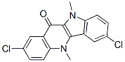 2,7-DICHLORO-5,10-DIMETHYL-5,10-DIHYDRO-INDOLO[3,2-B]QUINOLIN-11-ONE 구조식 이미지