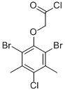 (2,6-DIBROMO-4-CHLORO-3,5-DIMETHYLPHENOXY)염화아세틸 구조식 이미지